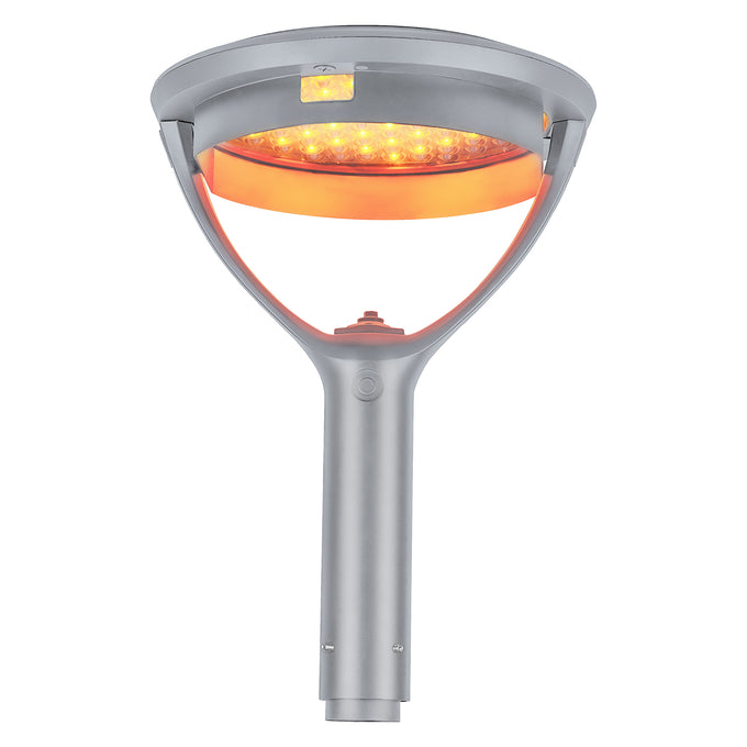 Sylvania POSTTOPV050UNHDAMBT5GR Post Top Luminaire 50W De-Amber T5 Distribution 120-347V 870Lm 0-10V Dimming Gray Controls Ready (67119)