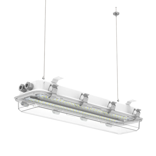 Sylvania HAZLINP030UNVD85024WHE 2 Foot Hazardous Linear Vaportight 30W 120-277V 0-10V Dimming 80 CRI 5000K White Emergency Battery Backup (67270)