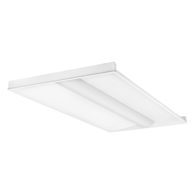 Sylvania VOLUME5BS045UNVD83524UWH 2X4 LED Volumetric Troffer 5B Wattage Selectable 34W/38W/45W 3500K 120-277V 0-10V Dimming 80 CRI White 2-Pack Priced Per Each (66644)