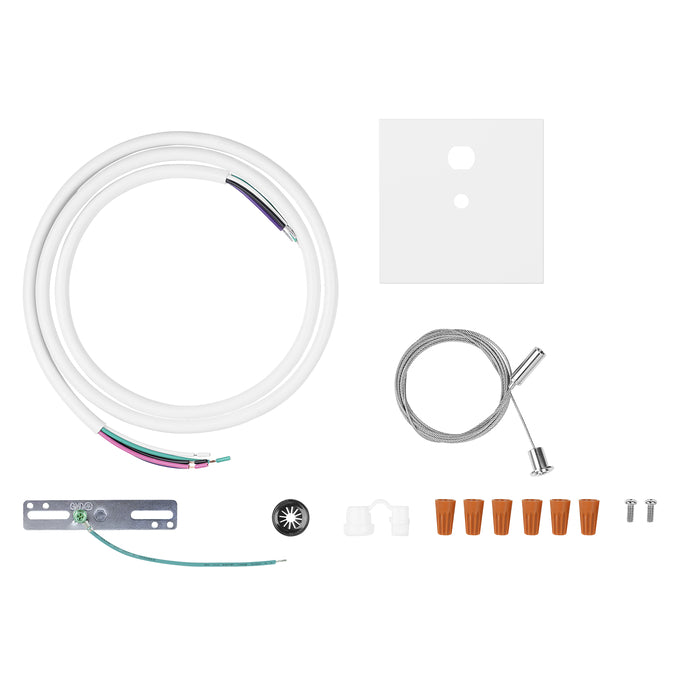 Sylvania LINEARPCANOPYPMKITSQRWH Drywall Compatible Power Feed Canopy Kit White Square Cover For The Performance Class Linear Slot (66911)
