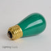 Athalon 11W S14 Incandescent 130V Medium E26 Base Ceramic Green Sign Bulb (11S14/CG130/ATH)