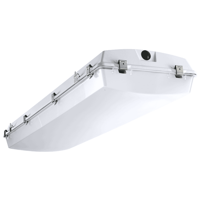 ATLAS ILW Series NEMA 17600Lm 130W 4 Foot Wide Body Industrial LED Linear Wet Location With Glare Free Lens NEMA 4500K CCT (ILW130LED4WD)