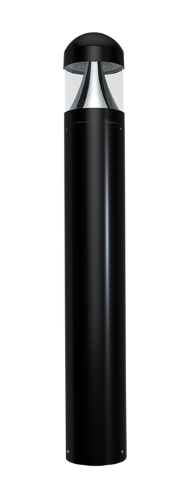 RAB LED B17 Field Adjustable Bollard 24W/19W/14W 5000K/4000K/3000K Round-Dome Black (B17DB)