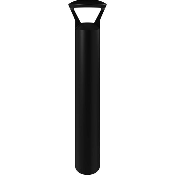 RAB Bollard B17 Wattage/CCT Selectable 24W/19W/14W 5000K/4000K/3000K Round Y-Hat Top On/Off Photocell Black (B17HB)