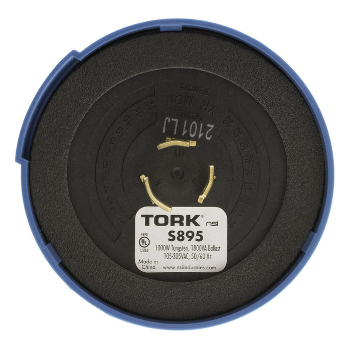 Tork S895 Turn-Lock Electronic Photocontrol 105-305VAC 1000W Blue (S895)