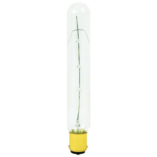 Standard 20W T6.5 Tubular Incandescent 130V Double Contact Bayonet BA15D Base Clear Bulb (20T6.5DC/CL130)