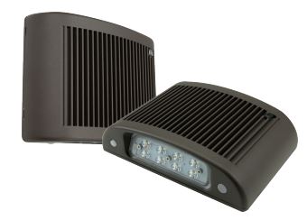 Trace-Lite Architectural Low Profile Die-Cast LED Wall Pack 15W 4000K Integrated Motion Sensor Bronze Housing (SLW-15-4K-BR)