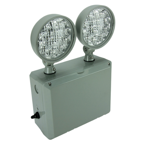 Exitronix Emergency Unit Impact And Corrosion Resistant Abs Housing Suitable For Wet Location 2 LED Lamp Heads Black Finish (LED-RX-2-BL)