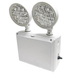 Exitronix Emergency Unit Impact And Corrosion Resistant Abs Housing Suitable For Wet Location 2 LED Lamp Heads Gray Finish (LED-RX-2)