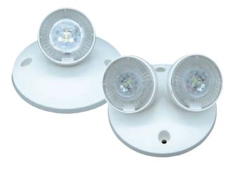 Exitronix Fully Adjustable Thermoplastic Double LED Remote Lamp Head 3.6V 2X2W LED Lamp White Mounting Plate/Enclosure Compatible With 51/52 Series (RL52-WH)