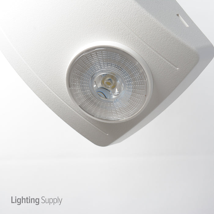 Exitronix LED Emergency Lighting Unit 3.6V 2X1W LED Emergency Lamps Wide Lens 1 Nickel Cadmium Battery White Enclosure Dual 120/277V (LED-51-WH)