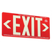 Exitronix Self-Luminous Photoluminescent Exit Sign 100 Foot Viewing Distance Double Face Heavy-Duty Molded Frame With Mounting Bracket Red (EG100-2-R)