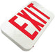 Exitronix Thermoplastic LED Exit Sign Red LED Nickel Cadmium Battery White Finish (ILX-R-EM-WH)