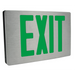 Exitronix Universal Diecast Aluminum Exit Sign Double Face Green Letters AC Only White Enclosure With White Face/Mounting Canopy Damp Rated (G400U-LB-WW)