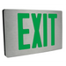 Exitronix Universal Diecast Aluminum Exit Sign Double Face Green Letters Nickel Cadmium Battery White Enclosure With White Face/Mounting Canopy (G400U-WB-WW)