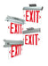 Exitronix Universal LED Edge-Lit Exit Sign Single/Double Face Red Letters Nickel Cadmium Battery Surface/Recessed Mount White Finish (S900U-WB-SR-R-WH)
