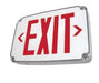Exitronix Weatherproof Polycarbonate LED Exit Sign With Polycarbonate Lens Red Letters Double Face Nickel Cadmium Battery Cold Location Black (VEX-WP-2-WB-BL)