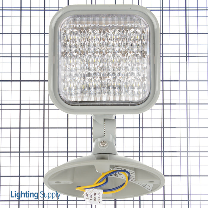 Exitronix Outdoor Single LED Remote Lamp Gray Finish Thermoplastic Weatherproof Multi-Volt 3.6V 6V 9.6V And 12V 12 LEDs 1.5W (MLED1-G-WP)