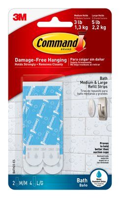 3M - 95844 Command Water-Resistant Refill Strips-Assorted Bath22-Es (7000144764)