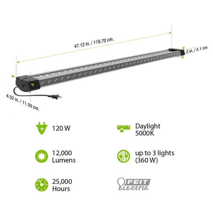 Feit Electric 4 Foot 120W Daylight 5000K High Output LED Shop Light (SHOP/4/HO/850)