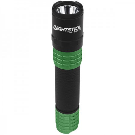 Bayco Metal USB Rechargeable Multi-Function Tactical Flashlight-Green (USB-558XL-G)