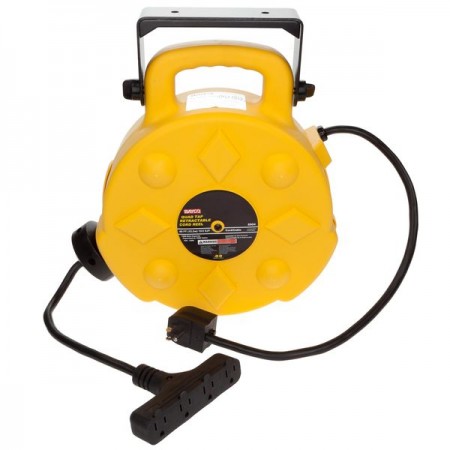 Bayco Professional Quad-Tap Extension Cord-40 Foot 12/3 On Retractable Reel (SL-8904-40)
