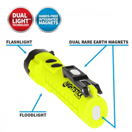 Bayco X-Series Intrinsically Safe Dual-Light Flashlight With Dual Magnets-Green (XPP-5422GMX)