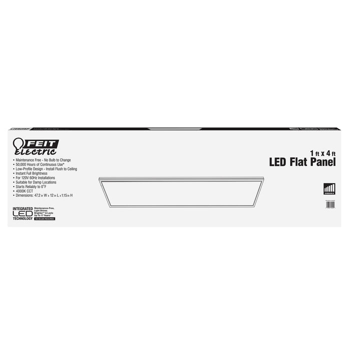 Feit Electric 1X4 Foot 50W Cool White 4000K Dimmable LED Flat Panel Ceiling Light (FP1X4/840/WH)