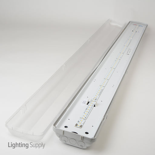 Beghelli 4 Foot AC Only 55W 5000K IP65 DLC Approved Gray Housing (BS101LED-ECO4HTHOWT50-120-277V)