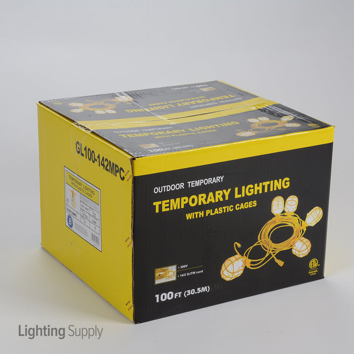 Bergen Temporary Light String 14/2 100 Foot 15A Male And Female (GL100142MPC)