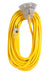 Bergen Extension Cord 50 Foot SJTW Yellow 12/3 Lighted End Triple Tap (OC501233T)