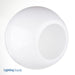 Bergen 8 Inch White Acrylic Globe 4 Inch Neckless Opening (320108020002)