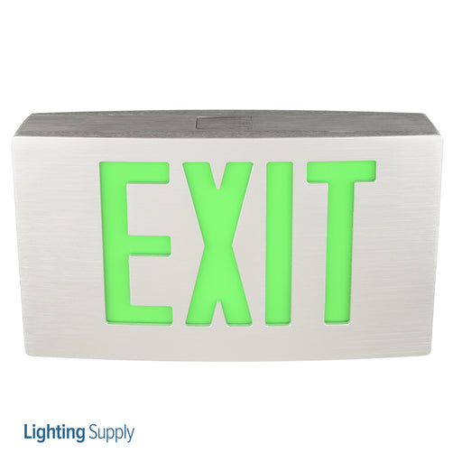 Best Lighting Diecast Aluminum Double Face LED 120-277V Exit Sign With Battery Backup (KXTEU-2-G-A-A-EM)