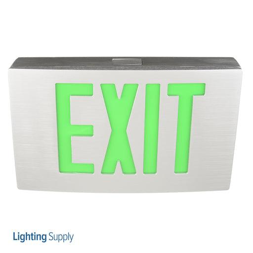 Best Lighting Diecast Aluminum Single Face LED 120-277V Exit Sign With Battery Backup (KXTEU-1-G-A-A-EM)