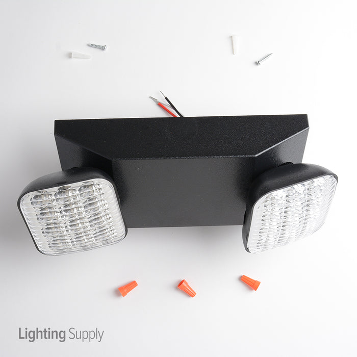 Best Lighting Products 2 Headed Emergency Light Fixture LED Black (LEDR-1B)