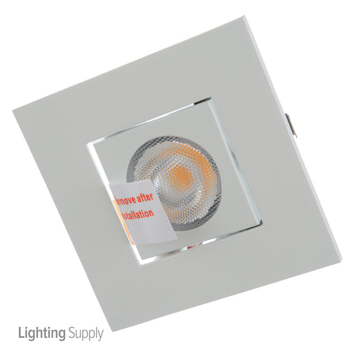 Best Lighting Products 2 Inch LED White Adjustable Square Gimbal Downlight Fixture (BLED-2T-GRW-SQ-3K)