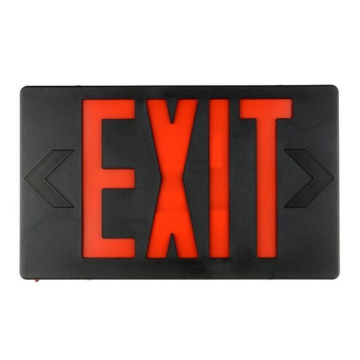 Best Lighting Products Classic LED Exit Single Face/Double Face Red Letters Black Housing AC Only (EZXTEU2RB)