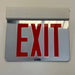 Best Lighting Products Edgelit Aluminum Exit Sign Single Face Red Letters Mirror Panel White Housing Battery Backup No Self-Diagnostics Dual 120/277V (NYELXTEU1RMWEM)