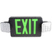 Best Lighting LED Double Faced Black Exit Emergency Combination Fixture With Green Lettering Remote Capable LED Lamp Heads With 9.6V Battery (LEDCXTEU2GB-RC)