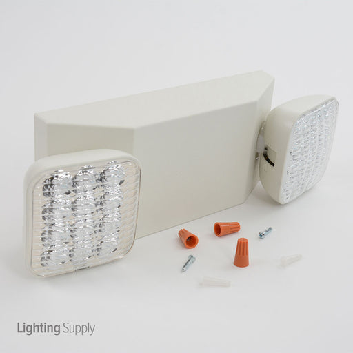 Best Lighting Products LED Dual Head White Emergency Fixture 120/277V (LEDR-1)