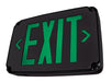 Best Lighting Products LED Exit Sign For Wet Location Black Housing Green Lettering For 120-277V Cold Weather Rated (WLEZXTEU1GBEM-CW)