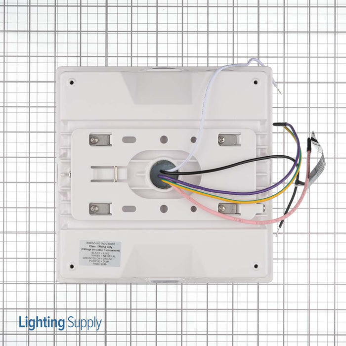 Best Lighting Products LED Parking Garage Canopy 5000Lm Selectable 3000K/4000K/5000K Polycarbonate Lens Aluminum Housing White Finish (PG-5L-KFS)