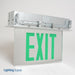Best Lighting Products LED Single Faced Mirrored Recessed Edge Lit Exit Sign With Green Letters Battery Backup (RELZXTE1GMAEM)