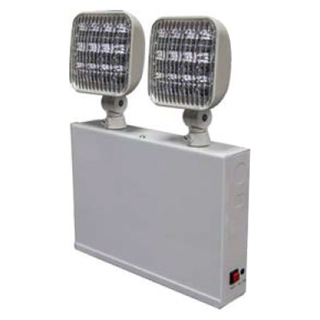 Best Lighting Products New York City Approved Steel Emergency Unit 2 Integral Heads 3W Remote Capacity Black Housing (PRLEDNYDXR-42B)
