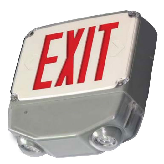 Standard-BL CWLEZXTEU1RW Exit/Emergency Combo Single Face — Lighting Supply