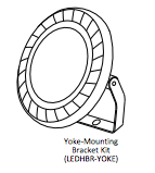 Best Lighting Products Yoke Mounting Bracket Reflector 60 Degree Acrylic (LEDHBRSN-YOKE-PRM)