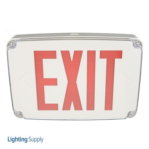 Best Lighting Wet Cold Location Exit Double Face White With Red Lettering (WLEZXTEU2RWEM-CW-SDT)