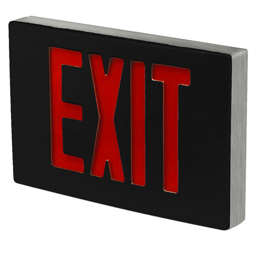 Best Lighting Products Die-Cast Aluminum Exit Sign Double Face Red Letters Aluminum Housing Black Face Panel AC Only No Self-Diagnostics Dual Circuit With 120V Input No (KXTEU2RAB2C-120)