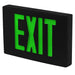 Best Lighting Products Die-Cast Aluminum Exit Sign Universal Single/ Double Face Green Letters Black Housing Black Face AC Only No Self-Diagnostics Dual Circuit With 120V Input (KXTEU3GBB2C-120)