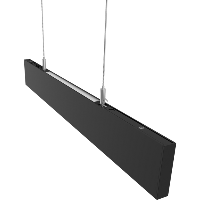 RAB BOA Edge 2 Foot Uplight/Downlight Maximum 20W CCT Selectable 3000K/3500K/4000K 120-277V 0-10V Dimming Pendant Mount Flat Black (BOAE2PUB)